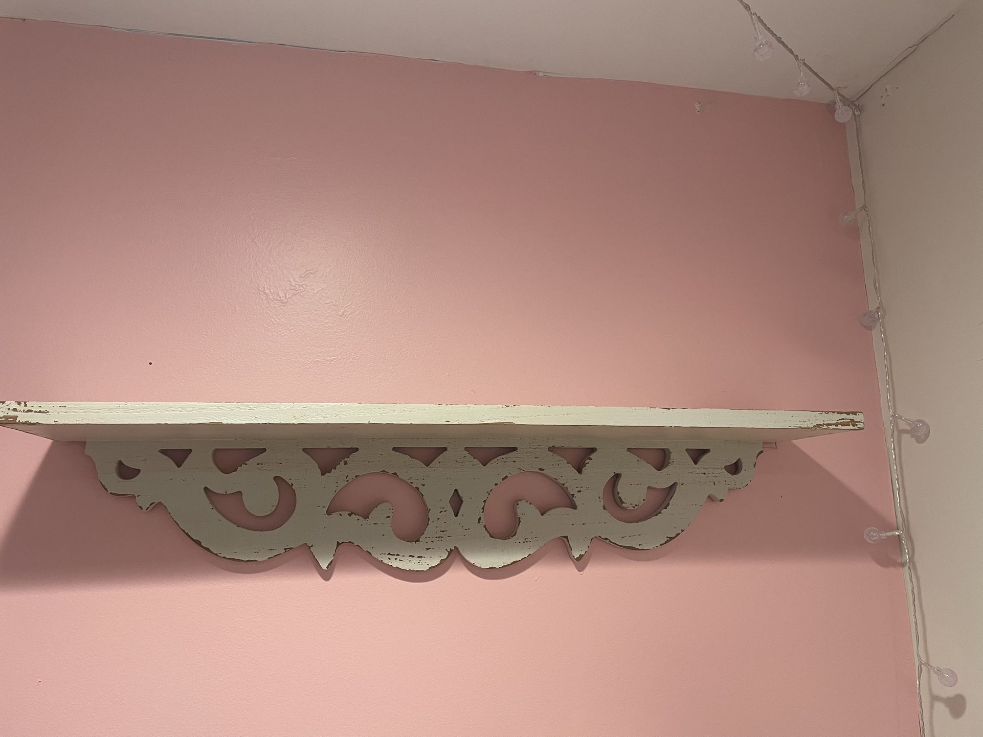 White washed wood Shabby Chic Victorian Shelves (4 Available, Sold Separately)