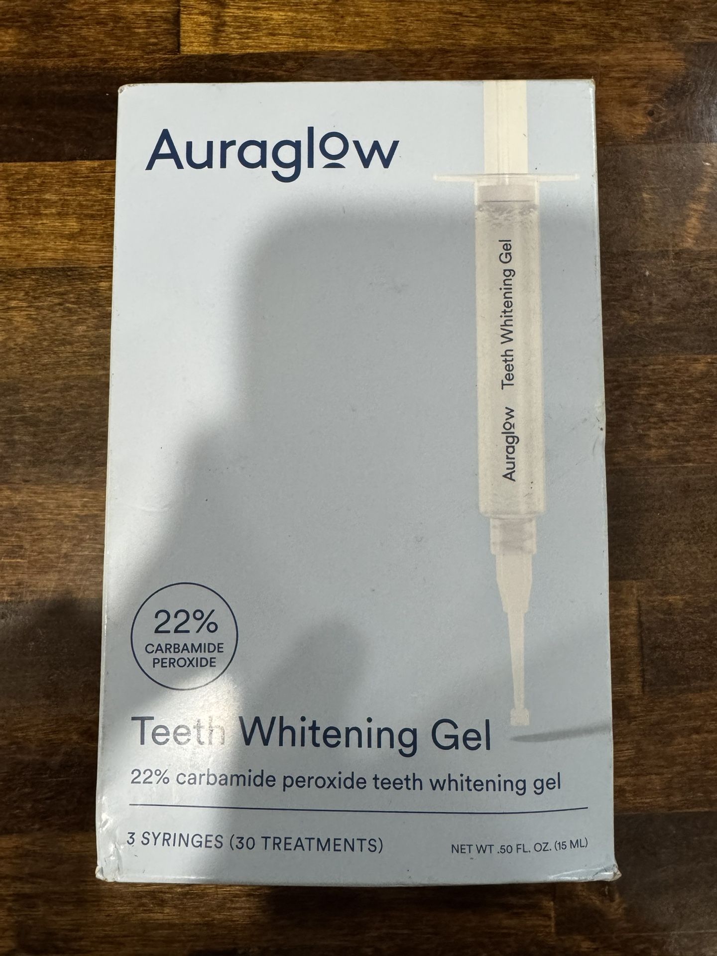 Auraglow Teeth Whitening Gel, 22% Carbamide Peroxide, 30 Treatments