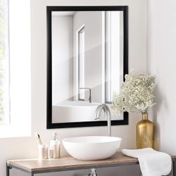 New In Box 24x36 Inch Rectangular Wall Mirror for Bathroom with Peaked Corner, Bathroom Entryways Decor Vanity Mirrors Wall Mounted