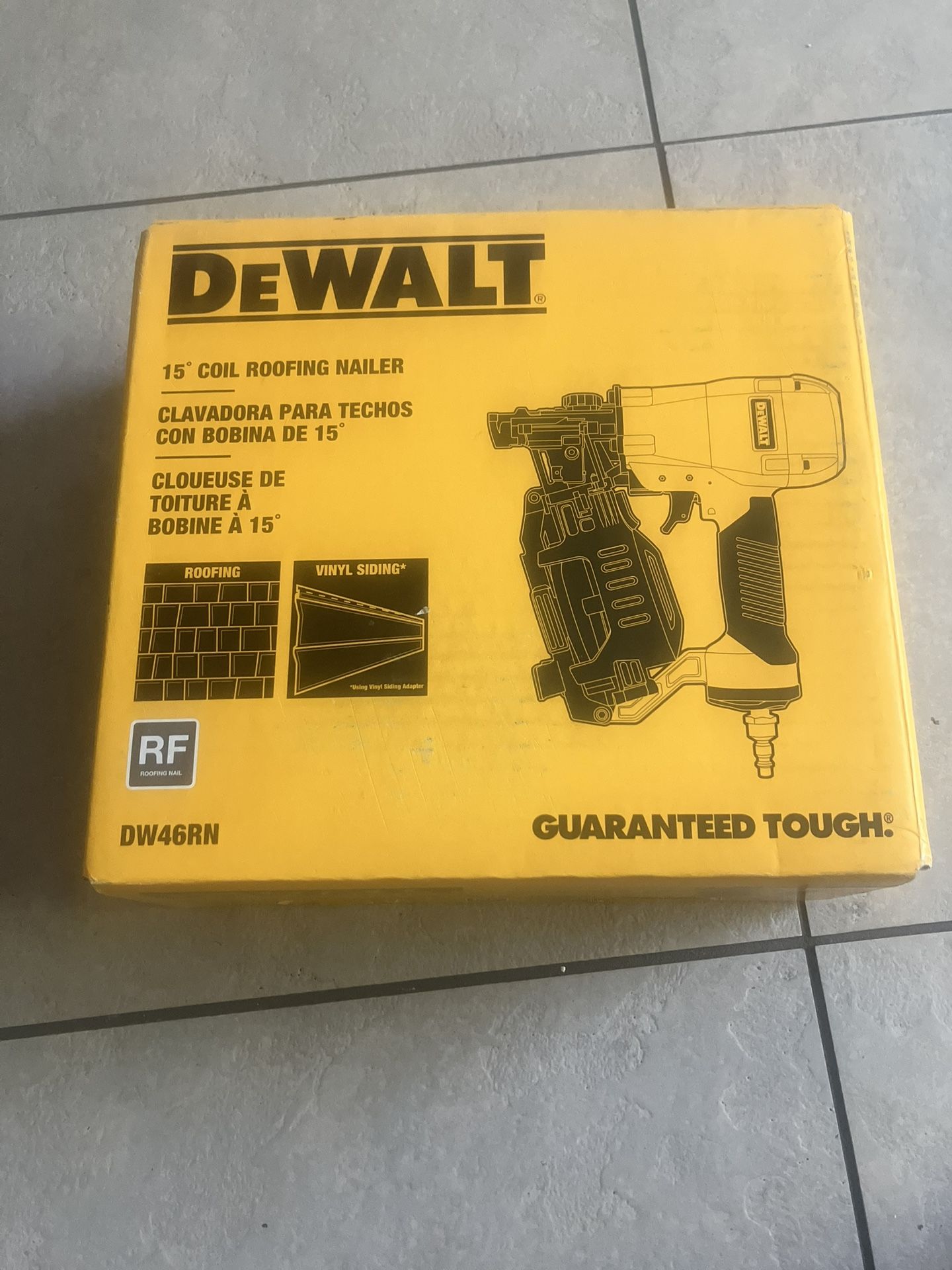 DEWALT 15° COIL ROOFING NAILER (DW46RN)