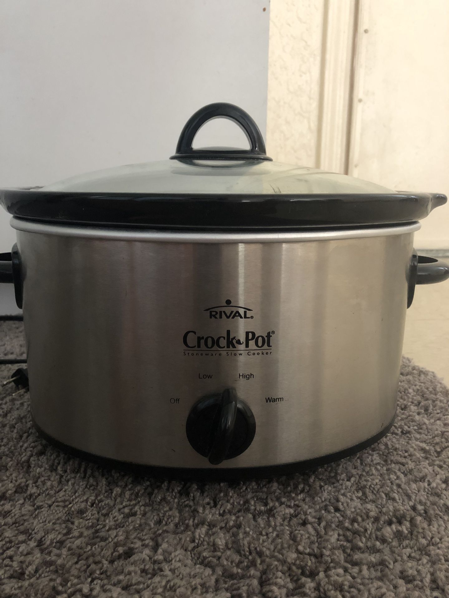 Crock-pot 7-Quart Manual Slow Cooker, Black