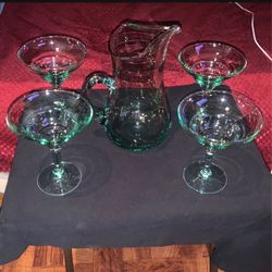 Margarita glasses and pitcher