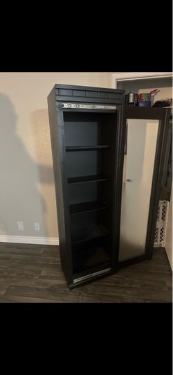 Large Armoire with Sliding Mirror
