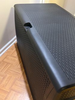 Large Black Plastic Outdoor Storage Deck Box