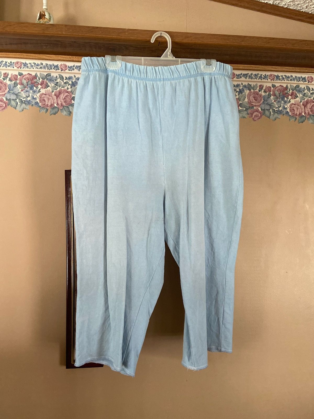 Women’s cotton plus size light blue capris. Size 2x