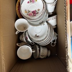 Vintage Fine China And Porcelain Tea Cups And Plates 