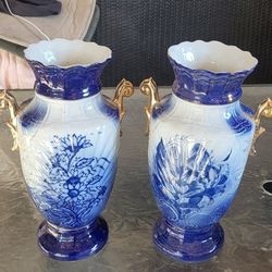 Vase. Porcelain. 13". Hand Painted. England. 