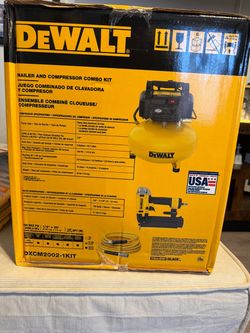 Dewalt. Pistola de clavos con su compresor de aire y su manguera todo nuevecito de caja x $260. O mejor oferta razonable