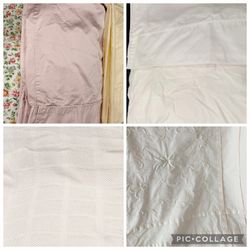 King size beddings - pillow cases, fitted sheet, blanket, duvet cover