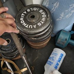 10 Lb. Weight Plate.   (16 Total)  1inch Hole