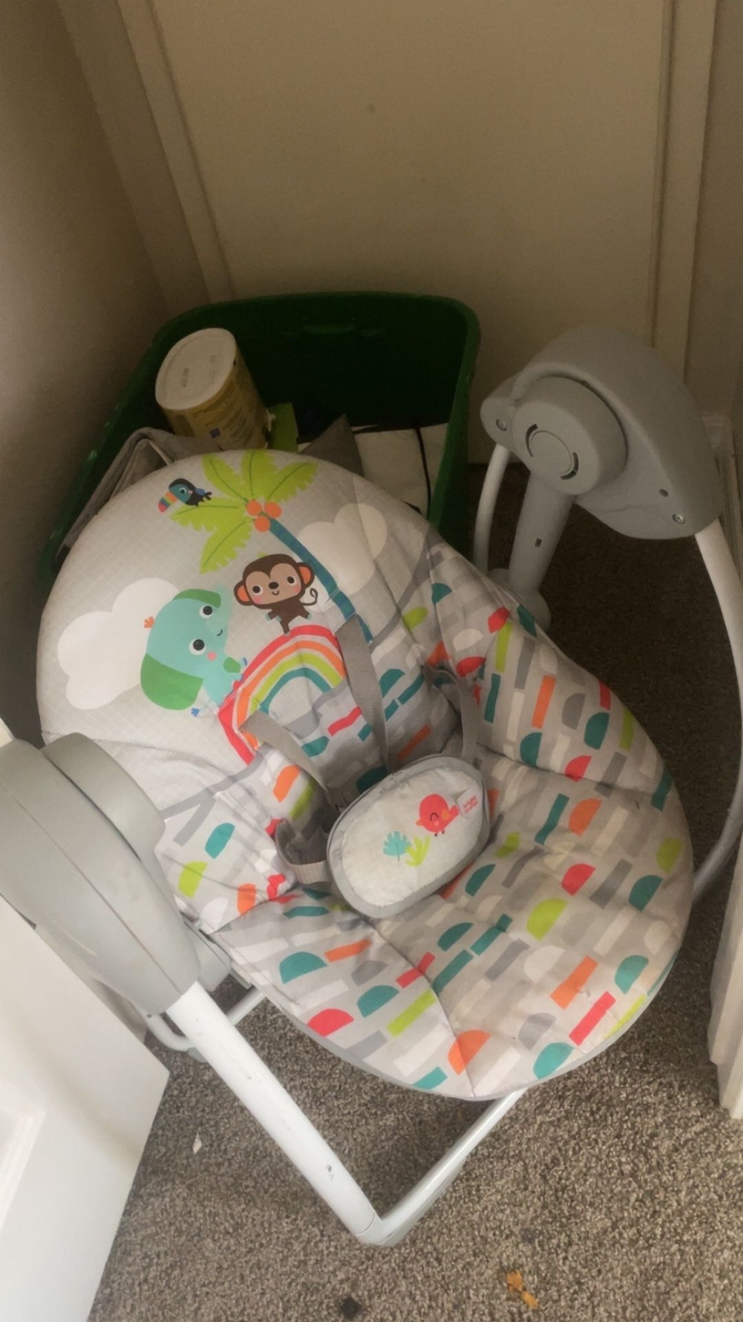 Baby Girl Clothes And Baby Swing 