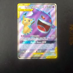 Pokemon Gengar & Minikyu GX Tag Team Card