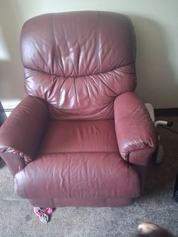 Leather recliner chair