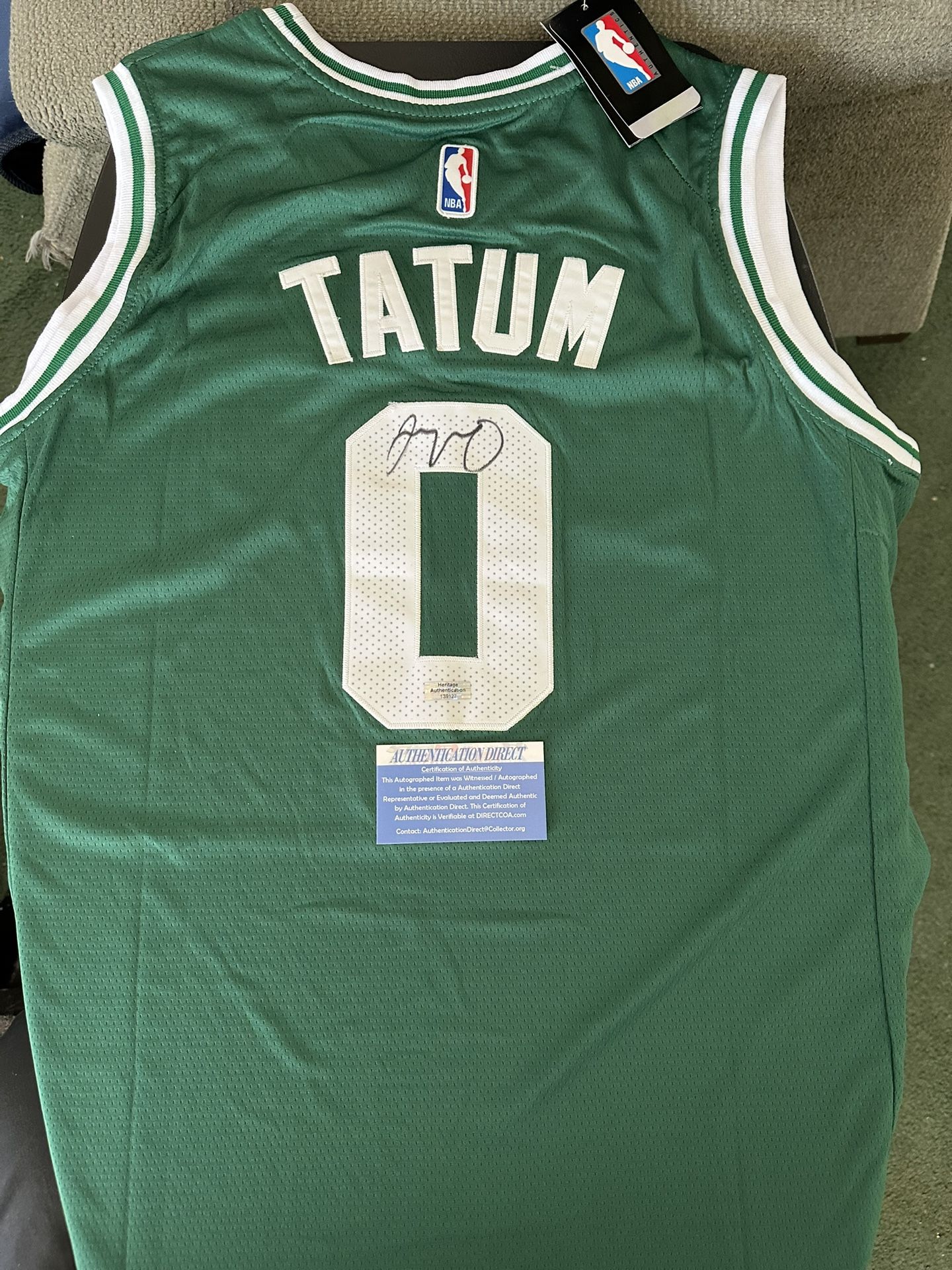 JAYSON TATUM SIGNED BOSTON CELTICS AUTOGRAPHED NIKE BASKETBALL JERSEY W/COA XL 608