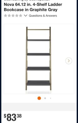 Nova 65" X 26" X 15" 4 shelf ladder bookcase $25 FIRM