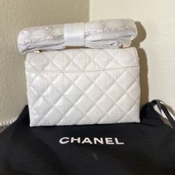 Leather White Purse 