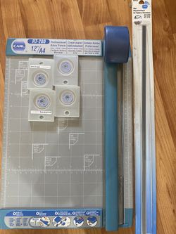 Carl Rotary Trimmer Rt-200 12" Rotary Trimmer - with extra Cutting Mat amd extra blades I clouding Perferated blades