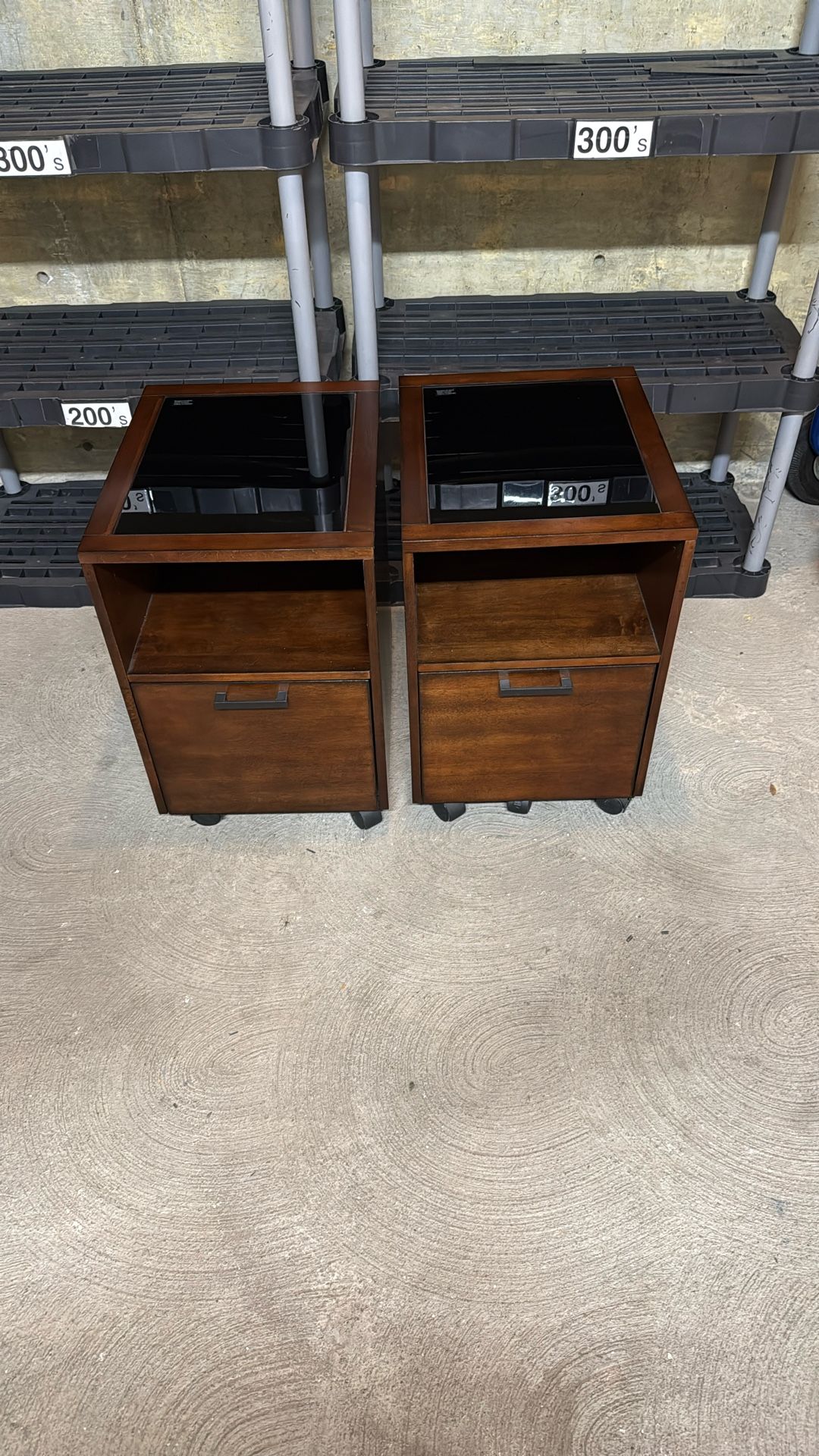 Two Wood File Cabinets Very Nice