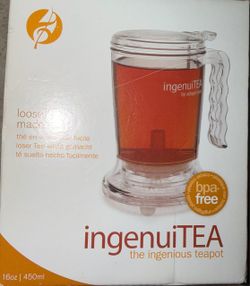 lingenuiTEA Bottom-Dispensing Teapot Works With Any Cup.  New