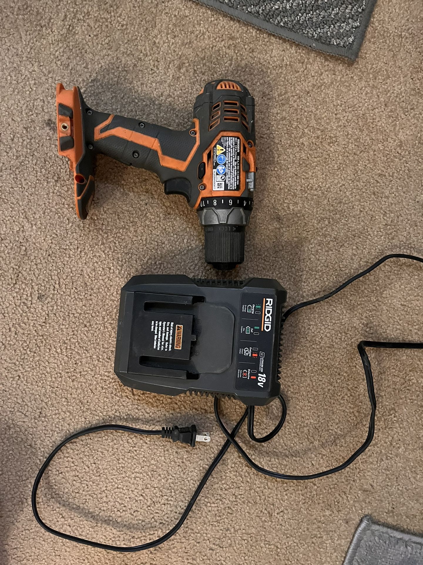 Ridgid 18v Drill And Charger