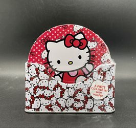 New Hello Kitty Sanrio 6 Piece Coaster Set With Holder
