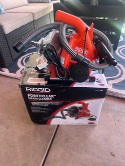 hop RIDGID PowerClear 120-Volt Drain Cleaning Snake Auger Machine for Heavy Duty Pipe Cleaning for Tubs, Showers, and Sinks