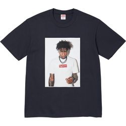 Supreme NBA Youngboy Tee Size Large Short Sleeve Navy Shirt New