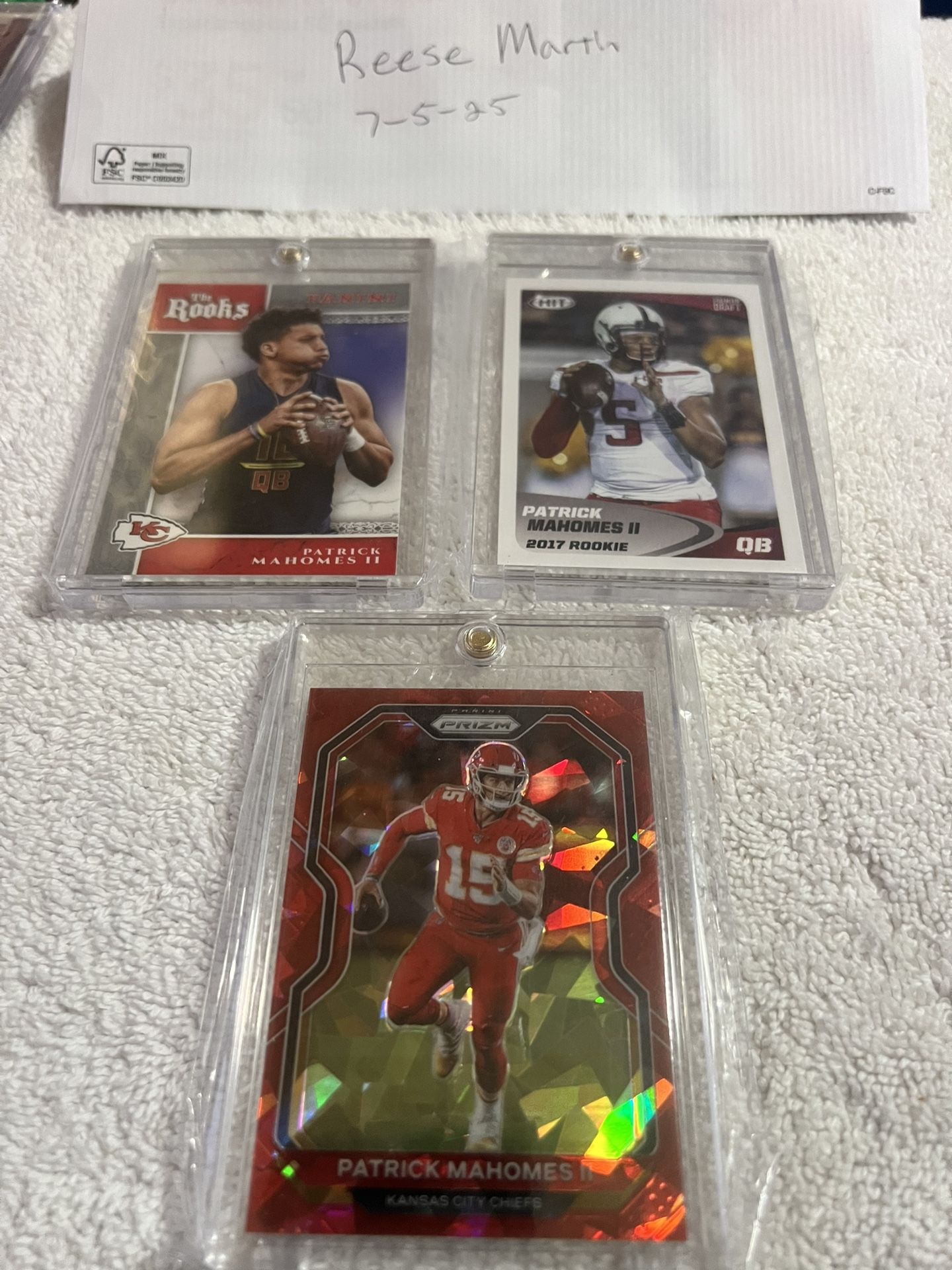 Patrick Mahomes Rookie Lot