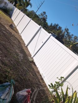 White Vinyl Fence
