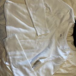 White American Eagle long sleeve crop top Size M