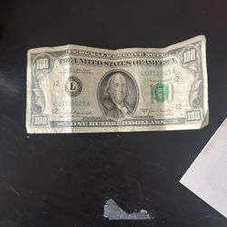 100 dollar bill from year 1969