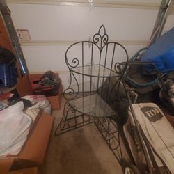 Glass And Metal Corner Shelf