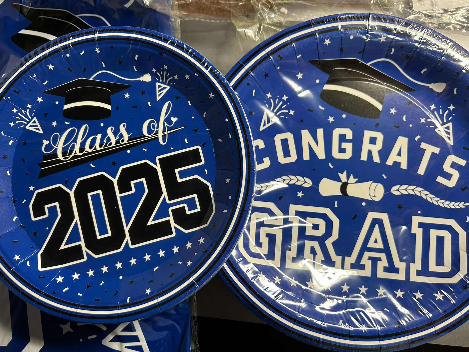 Blue Class of 2025 Graduation Supplies for Fall Graduations