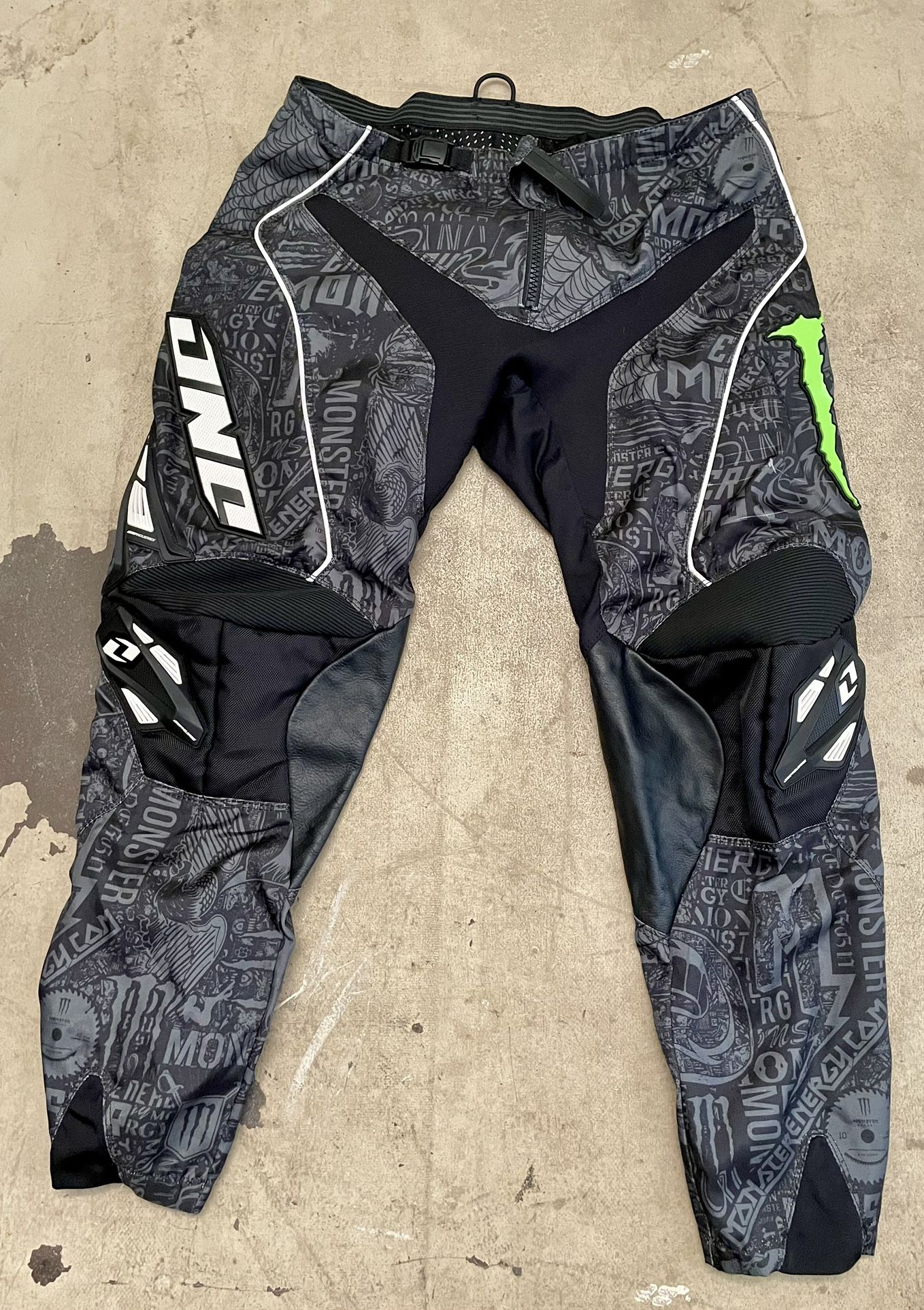 One Industries Carbon Series 2.0 Motocross BMX racing Monster energy black pants Men size 36
