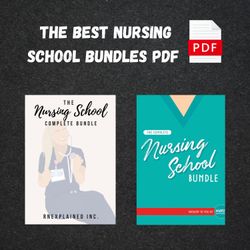 Nursing school bundle books note