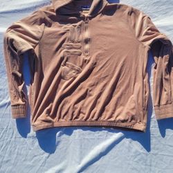 FILA Women's Long Sleeve Velour Quarter Zip Pink Hoodie Jacket Size XXL