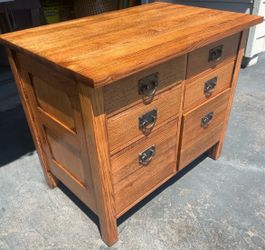 Refinished 6 Drawer Oak Dresser