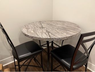 Fake granite dining table and 4 chairs