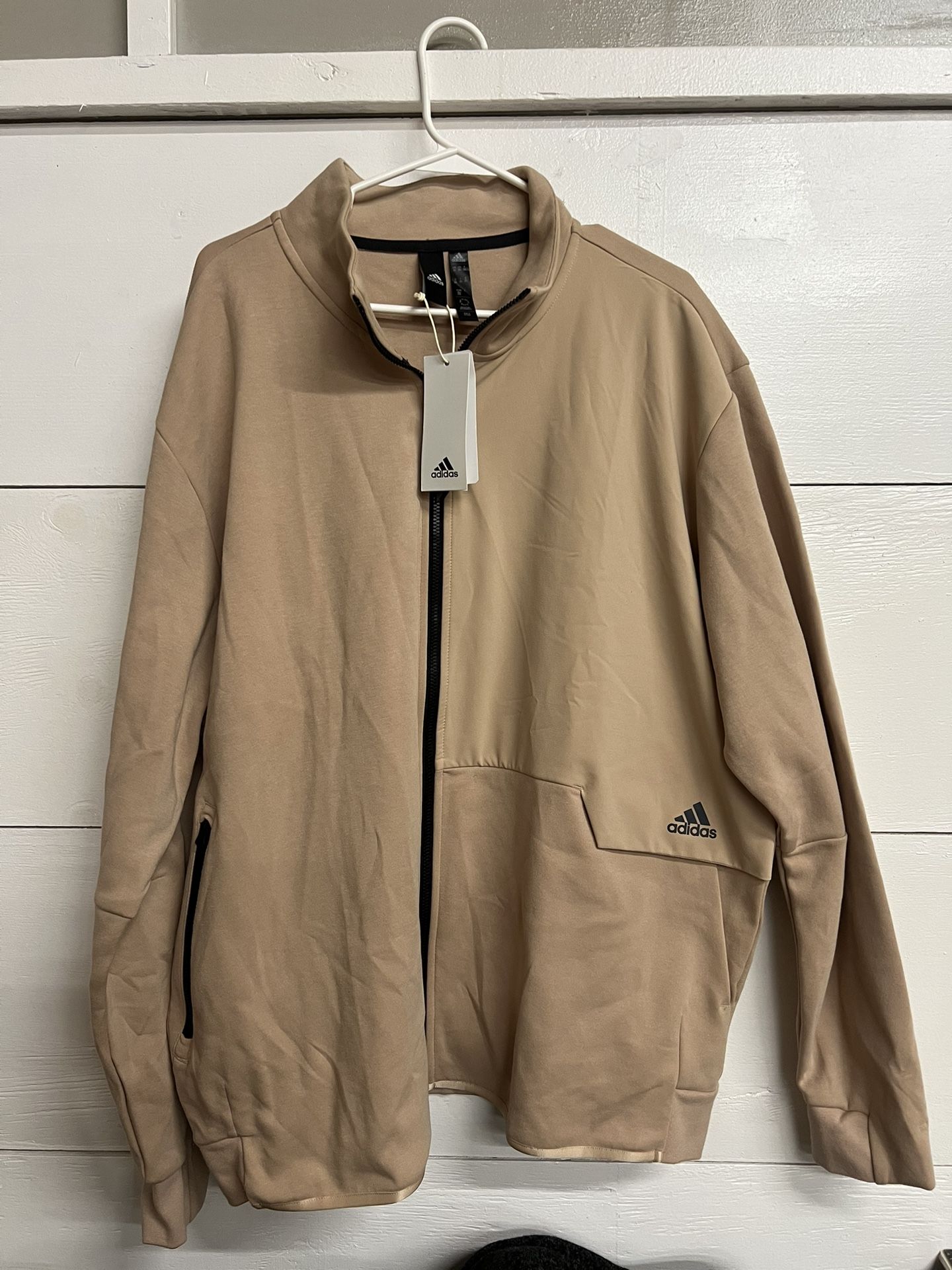NWT Men’s Adidas Track Zip Top Light Jacket 2XL