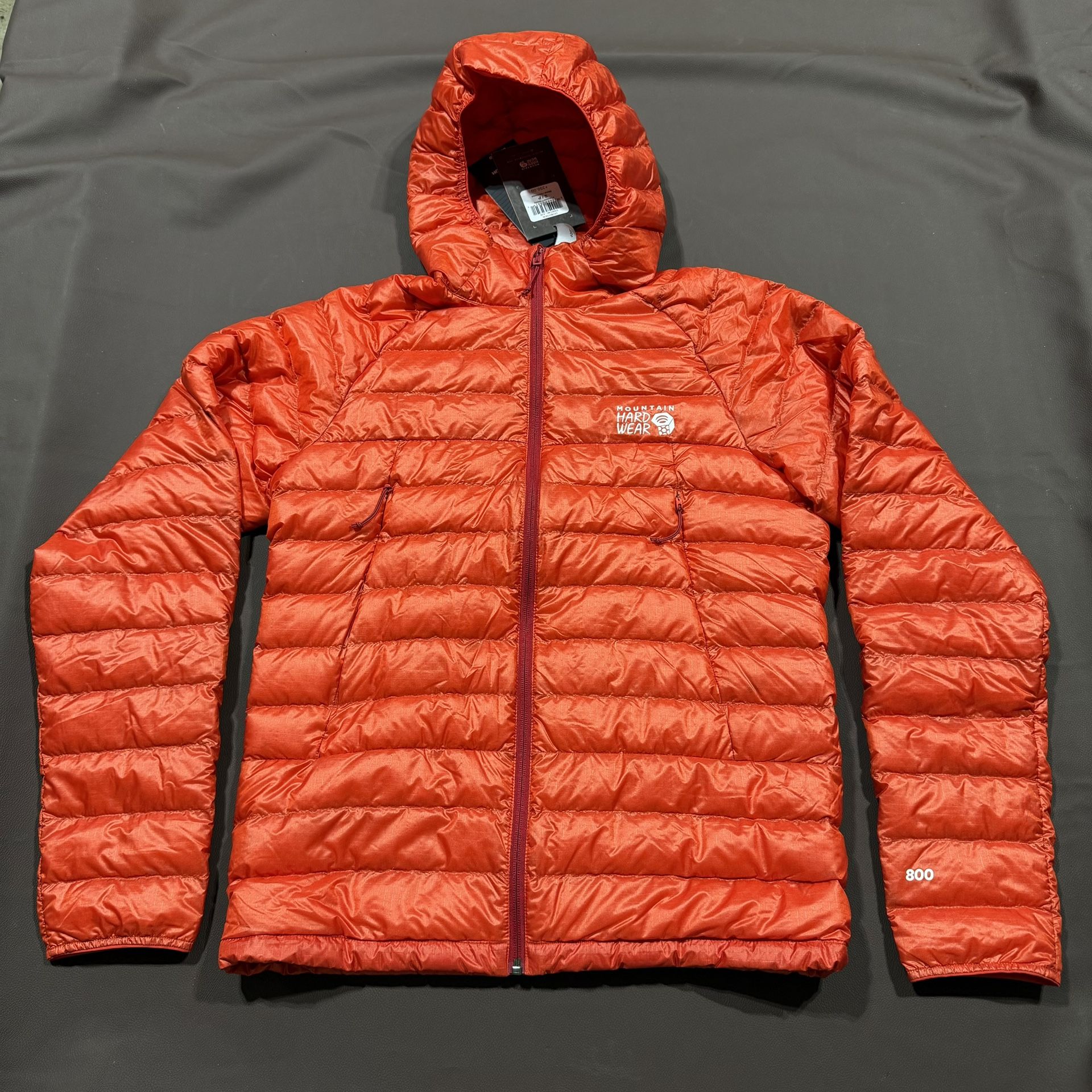 Mountain Hardwear Phantom Hoody 800 Fill Down Jacket Men’s S Orange NWT
