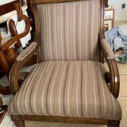 Fabric/Wooden Armchair