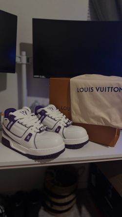 Louis Vuitton LV Skate Shoes White/Purple Men's Size 12