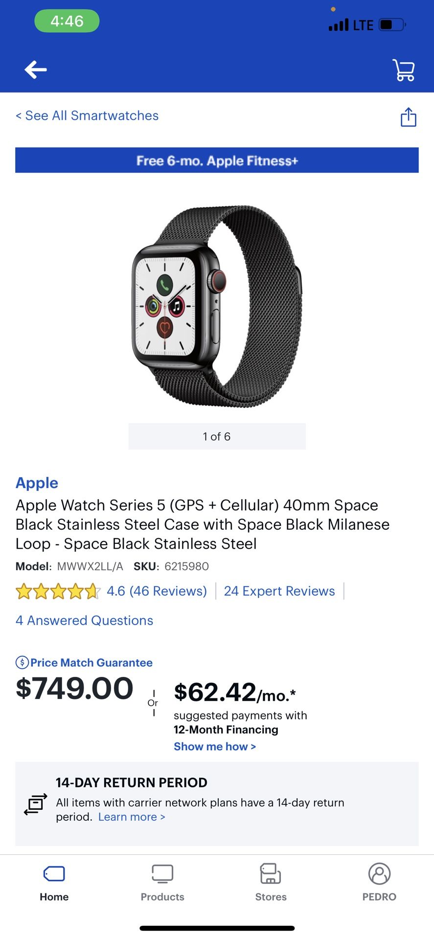 Apple Watch Series 5 (GPS+ Cellular)