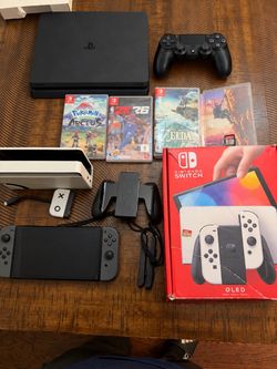 Nintendo switch OLED and PS4 bundle w pokemon NBA 2k26