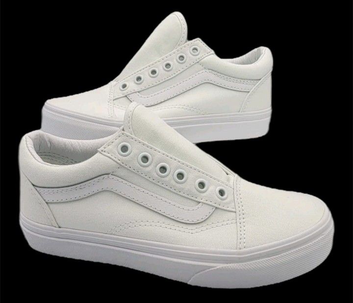 Vans Skool True White/True White Unisex Size 2.0 M Usa