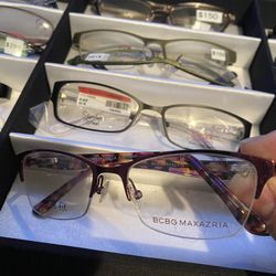 Brand new women’s eyeglasses. Good for single vision bifocals or progressive lenses. Brand new from $25-$50.