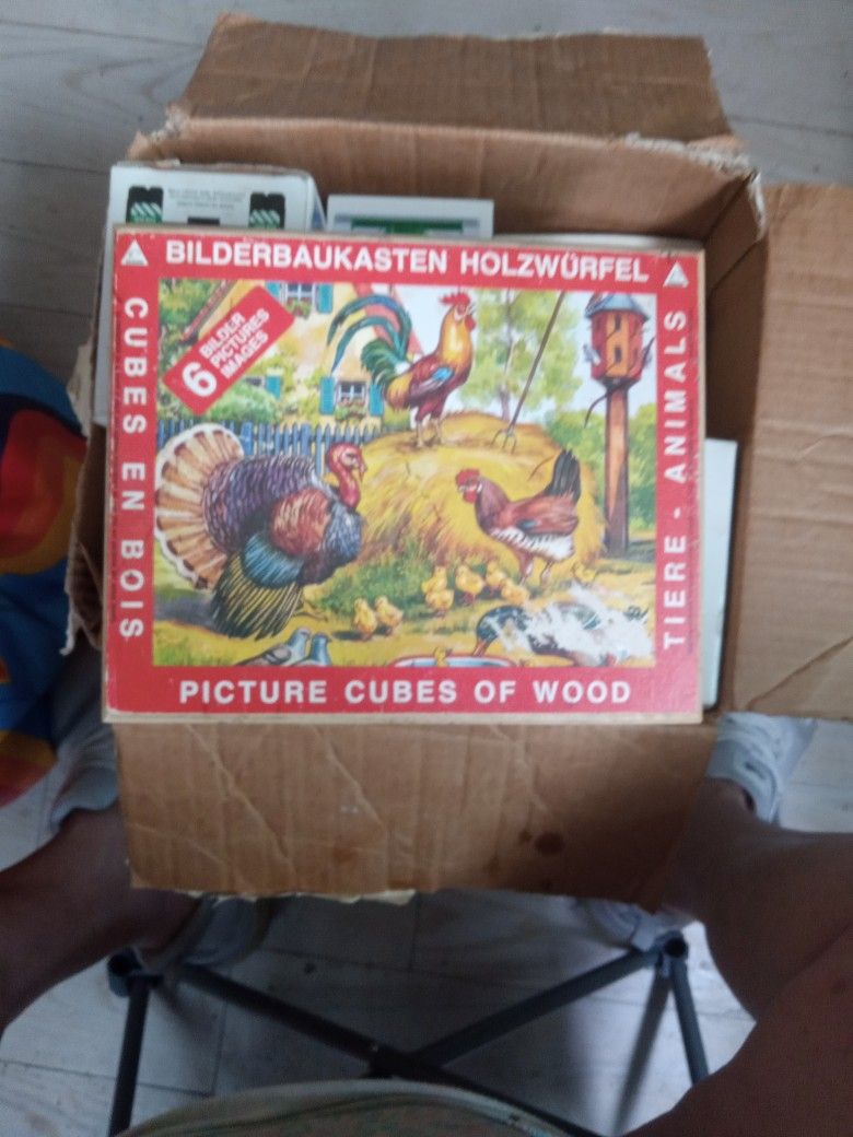 Vintage wooden block puzzle