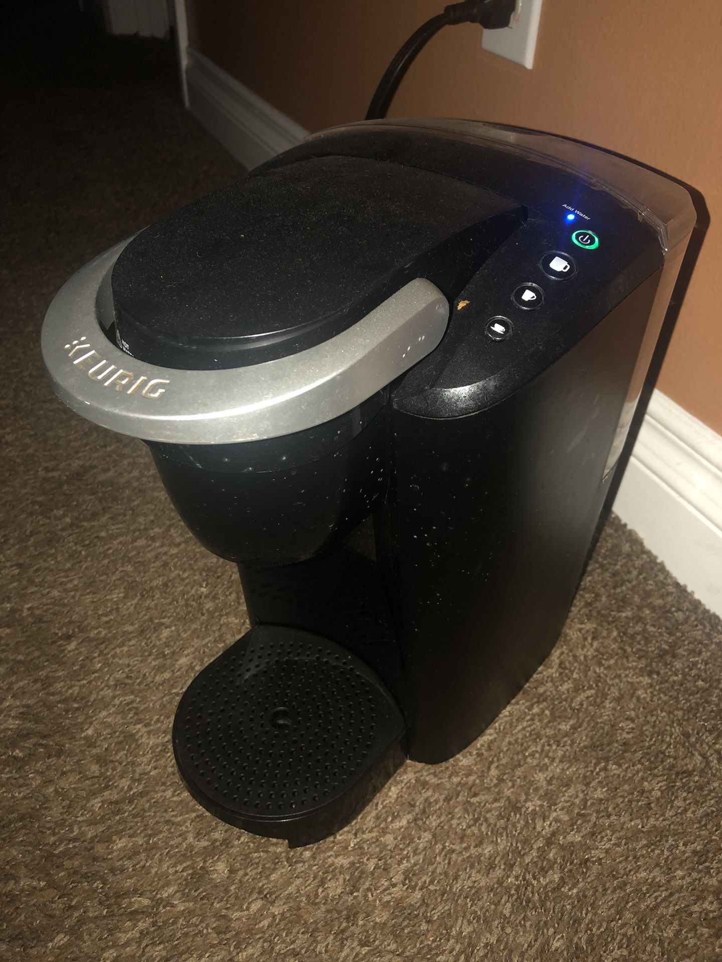 Keurig and coffee stand plays bread maker and waffle iron