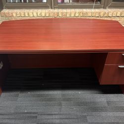 Free Office Desk - Cherry Wood