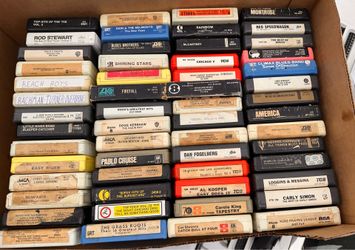 (56) 8 Track Tapes Rock Vintage Eight Track Tapes